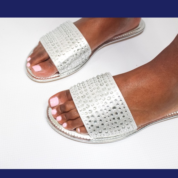 Silver Rhinestone Sandal - Picture 2 of 5